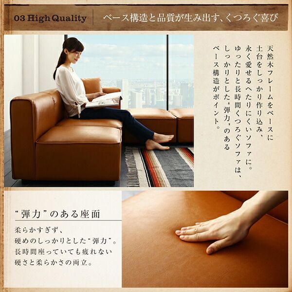 スーパSALE10倍＆4時間限定10％OFF コーナーソファ レイアウト自由自在大型L字ヴィンテージデザインコーナーソファ ソファ 肘なし 1P