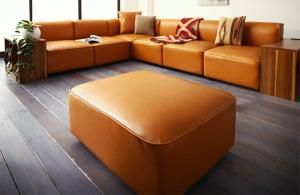 スーパSALE10倍＆4時間限定10％OFF コーナーソファ レイアウト自由自在大型L字ヴィンテージデザインコーナーソファ オットマン