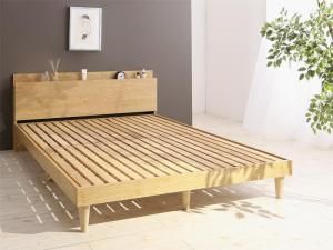 スーパSALE10倍＆4時間限定10％OFF すのこベッド セミダブル セミダブルベッド ベッド すのこ ベット ナチュラル ブラウン 木製 ベッドフレーム 北欧 おしゃれ コンセント 棚 フレームのみ セミダブル