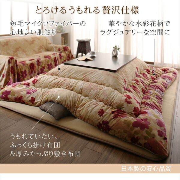 スーパSALE10倍＆4時間限定10％OFF こたつ布団 ふっくらボリューム日本製マイクロファイバーデザインこたつ布団シリーズ こたつ敷きふとん単品 190×260cm