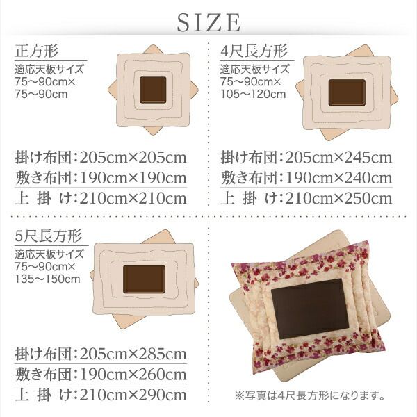 スーパSALE10倍＆4時間限定10％OFF こたつ布団 ふっくらボリューム日本製マイクロファイバーデザインこたつ布団シリーズ こたつ敷きふとん単品 190×260cm