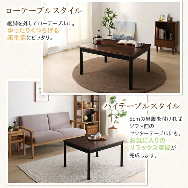 スーパSALE10倍＆4時間限定10％OFF こたつテーブル ワンルームにも置ける コンパクトシンプルこたつ 長方形(60×75cm)