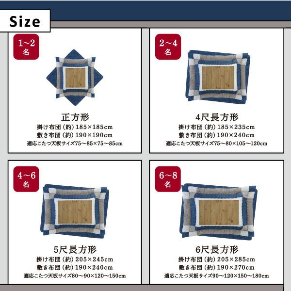 スーパSALE10倍＆4時間限定10％OFF こたつ布団セット スウェード調パッチワークこたつ布団 掛け布団&敷き布団2点セット 4尺長方形(80×120cm)天板対応