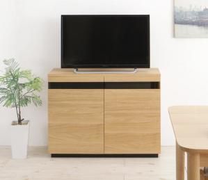 スーパSALE10倍＆4時間限定10％OFF リビング収納 チェスト キャビネット タンス テレビ台 カウンター下収納にもなる薄型ハイタイプテレビボード 幅90