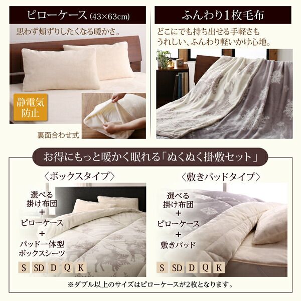 MITAS寝具SELECT 毛布 ケット 掛け布団 2枚合わせ プレミアムな肌触り 北欧モダンスタイル ボリュームが選べる毛布布団シリーズ 毛布掛布団単品 高吸湿発熱わた入り ボリューム3倍タイプ クイーン
