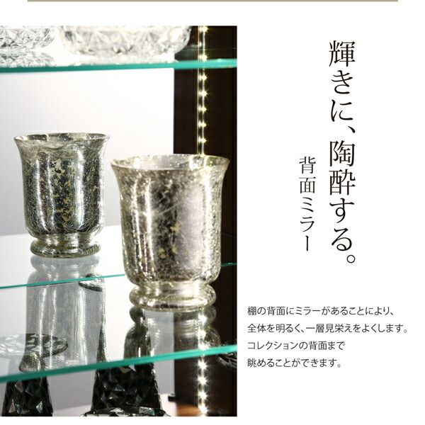スーパSALE10倍＆4時間限定10％OFF 壁面収納 背面ミラー付き壁面コレクション収納 本体 幅54.1