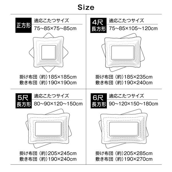 スーパSALE10倍＆4時間限定10％OFF こたつ こたつ布団 おしゃれ 高級 ジャガードミックス織 国産こたつ布団 こたつ用掛け布団単品 正方形(75×75cm)天板対応