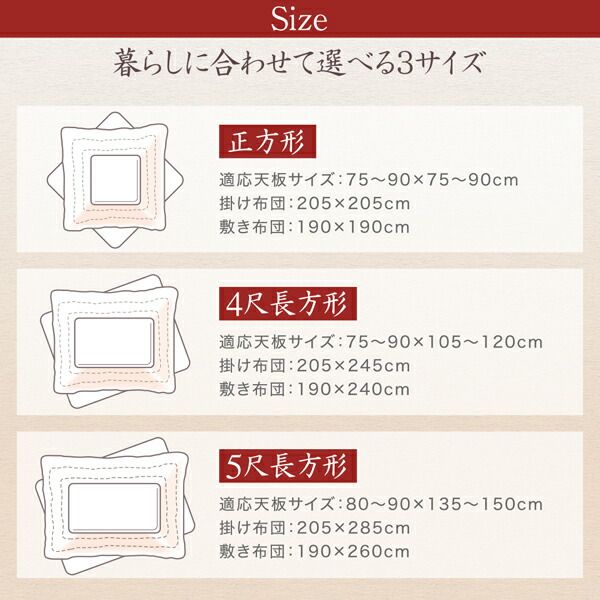 スーパSALE10倍＆4時間限定10％OFF こたつ こたつ布団 おしゃれ ４色から選べる 和レトロこたつ布団 こまり こたつ用掛け布団単品 5尺長方形(90×150cm)天板対応