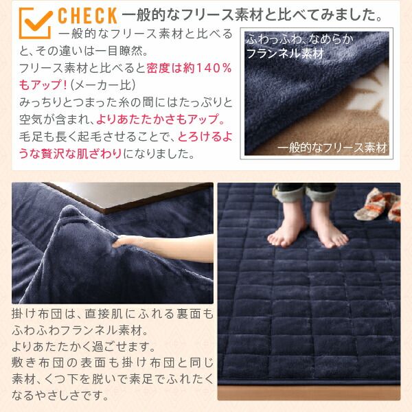 スーパSALE10倍＆4時間限定10％OFF こたつ布団セット カバー付が選べる 暖か幾何柄カバー＆防ダニこたつ布団シリーズ こたつ布団3点セット(掛・敷布団＋カバー) 正方形(75×75cm)対応