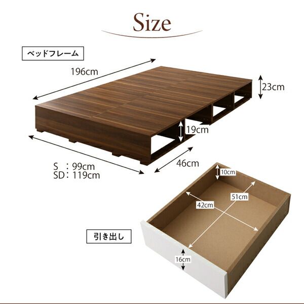 スーパSALE10倍＆4時間限定10％OFF 布団で寝られる おしゃれなヴィンテージ・モダン風 引き出し収納バイカラーベッド スタンダードポケットコイルマットレス付き 引き出し4杯 シングル