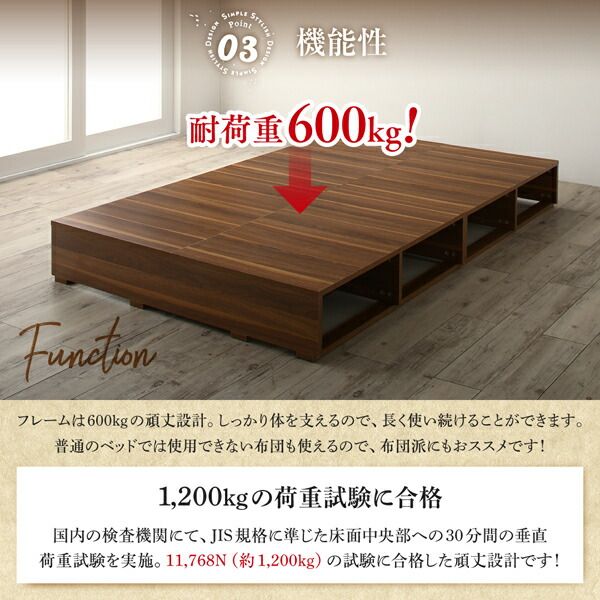 スーパSALE10倍＆4時間限定10％OFF 布団で寝られる おしゃれなヴィンテージ・モダン風 引き出し収納バイカラーベッド 国産カバーポケットコイルマットレス付き 引き出しなし セミダブル