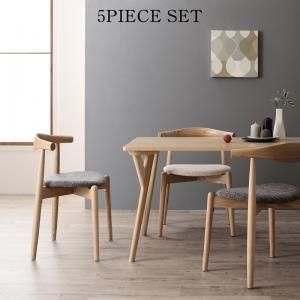 スーパSALE10倍＆4時間限定10％OFF ダイニングセット（テーブル&チェア） 北欧モダンデザインダイニング 4人 5点セット(テーブル+チェア4脚) W140