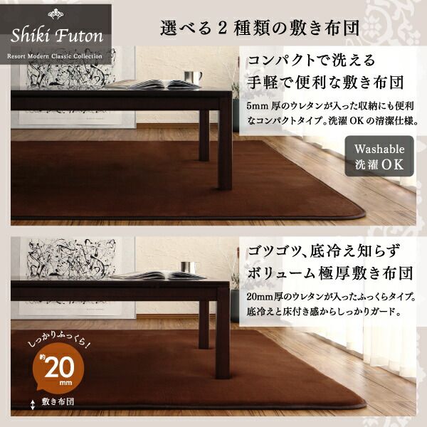 スーパSALE10倍＆4時間限定10％OFF こたつ こたつ布団 おしゃれ 贅沢裏毛布付きリゾートモダンこたつ布団シリーズ 掛布団単品 ボリュームタイプ掛布団 5尺長方形(90×150cm)天板対応
