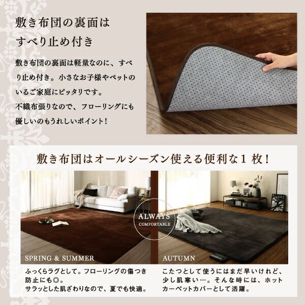 スーパSALE10倍＆4時間限定10％OFF こたつ こたつ布団 おしゃれ リゾートモダンこたつ布団シリーズ 敷布団単品 5mm厚ウレタン入り敷布団タイプ 190×190cm