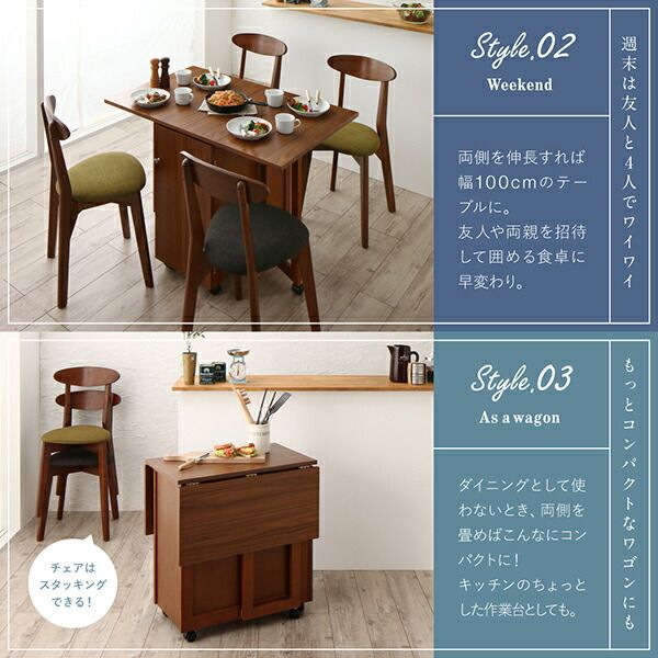 スーパSALE10倍＆4時間限定10％OFF ダイニングチェア ガーデンファニチャーダイニング 収納庫付き両側バタフライ天板コンパクト伸縮ダイニングシリーズ ダイニングチェア 1脚