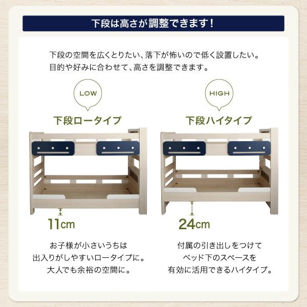 スーパSALE10倍＆4時間限定10％OFF MITAS寝具SELECT デザイン2段ベッド ベッドフレームのみ シングル
