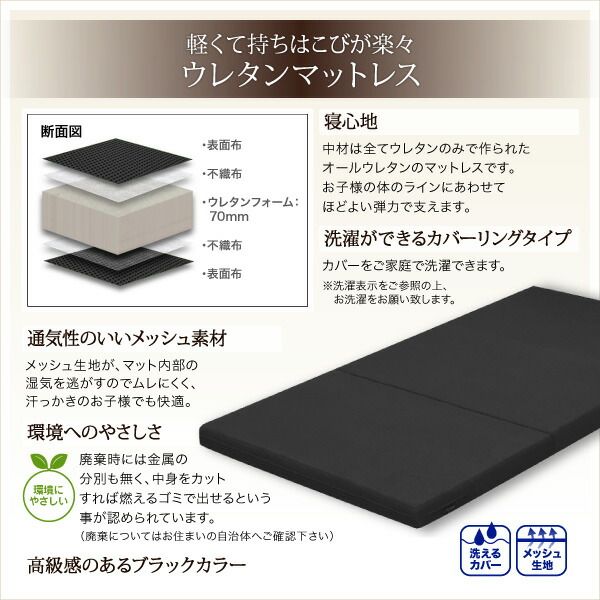 スーパSALE10倍＆4時間限定10％OFF MITAS寝具SELECT デザイン2段ベッド 薄型軽量ポケットコイルマットレス付き シングル
