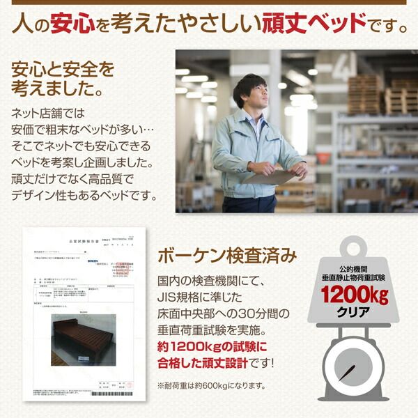 マラソン10倍中 耐荷重600kg 6段階高さ調節 コンセント付超頑丈天然木すのこベッド スタンダードポケットコイルマットレス付き ダブル