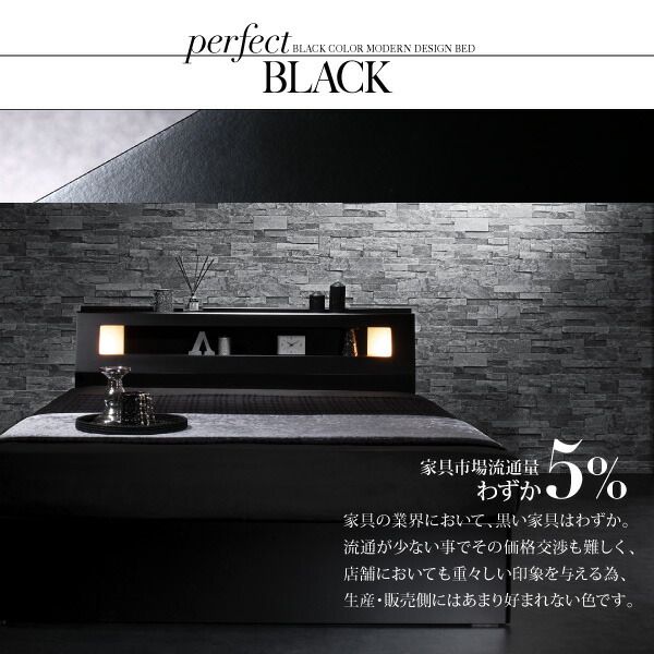 マラソン10倍中 ブラックモダンベッド   フレームのみ ダブル