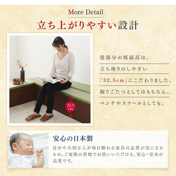スーパSALE10倍＆4時間限定10％OFF こたつテーブル 収納付きユニット畳掘りごたつシリーズ こたつテーブル 長方形(75×105cm)