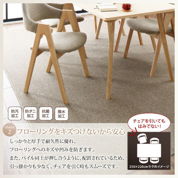スーパSALE10倍＆4時間限定10％OFF ダイニングセット（テーブル&チェア ラグ） 北欧デザインダイニング 2人 4点セット(テーブル+チェア2脚＋ラグ) W120