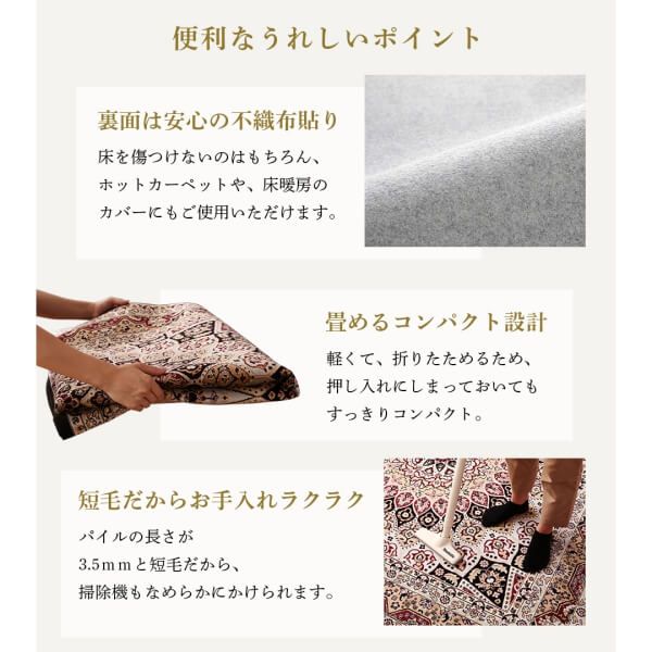 スーパSALE10倍＆4時間限定10％OFF ラグ ベルギー製モケット織クラシックデザインラグ 200×250cm