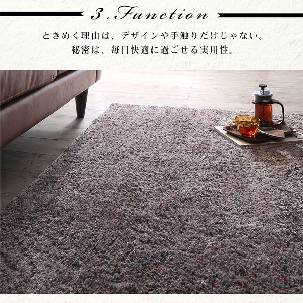 スーパSALE10倍＆4時間限定10％OFF ラグ ふわふわボリュームの洗えるミックスカラーシャギーラグ 200×250cm