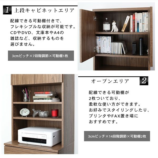 スーパSALE10倍＆4時間限定10％OFF ハイタイプテレビボードシリーズ  2点セット(テレビボード+キャビネット) 家電収納