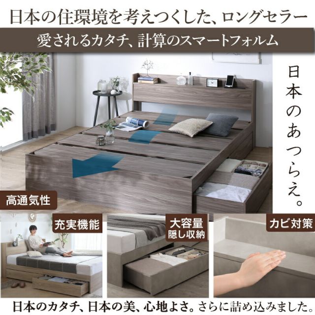 マラソン10倍中 ベッド シングルベッド シングル ベット シングルベッド セミダブルベッド ダブルベッド ベッドフレーム マットレス付き 収納付き 収納 収納ベッド グレー ブラウン 白 黒 宮付 おしゃれ マットレス付き シングル