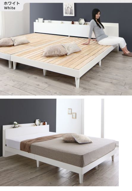 マラソン10倍中 ベッド すのこベッド シングル コンセント付 頑丈 すのこ 敷布団 シングルベッド 木製 宮付き 北欧 ベッドフレーム プレミアムボンネルコイルマットレス付き
