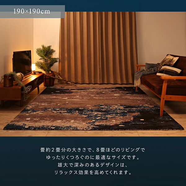 スーパSALE10倍＆4時間限定10％OFF ラグ 高品質 ２柄から選べるグラフィック風デザインラグ 50×80cm