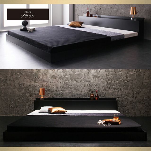 マラソン10倍中 ベッド ベット クイーン クイーンベッド フロアベッド マットレス ロングセラー 一枚もの  2人 3人 棚付き 棚 コンセント付き 北欧 快適 ゆったり すのこ スタンダードボンネルコイルマットレス付き クイーン(Q×1)