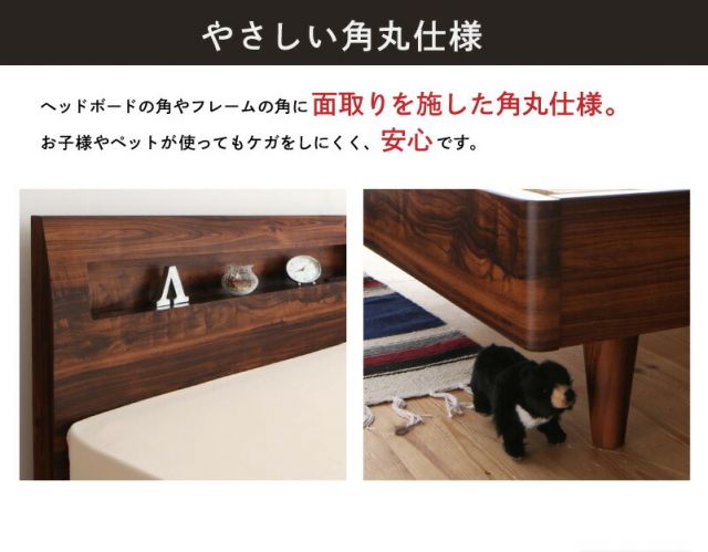 マラソン10倍中 ロングセラー すのこ シングル シングルベッド マットレス  ベッド下 マットレスベッド ベッド 北欧 ナチュラル モダン 並べて 並べる 木製 木製ベッド 棚付き プレミアムボンネルコイル
