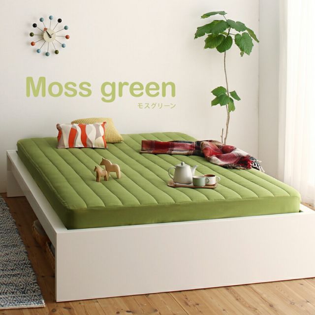 スーパSALE10倍＆4時間限定10％OFF MITAS寝具SELECT ボックスシーツ ふわふわ 敷きパッド 洗濯 寝具 ベット ベッド マットレス 足つきマットレス  綿混 洗い替え シーツ 10色から選べるパッド一体型ボックスシーツ 単品 セミダブル