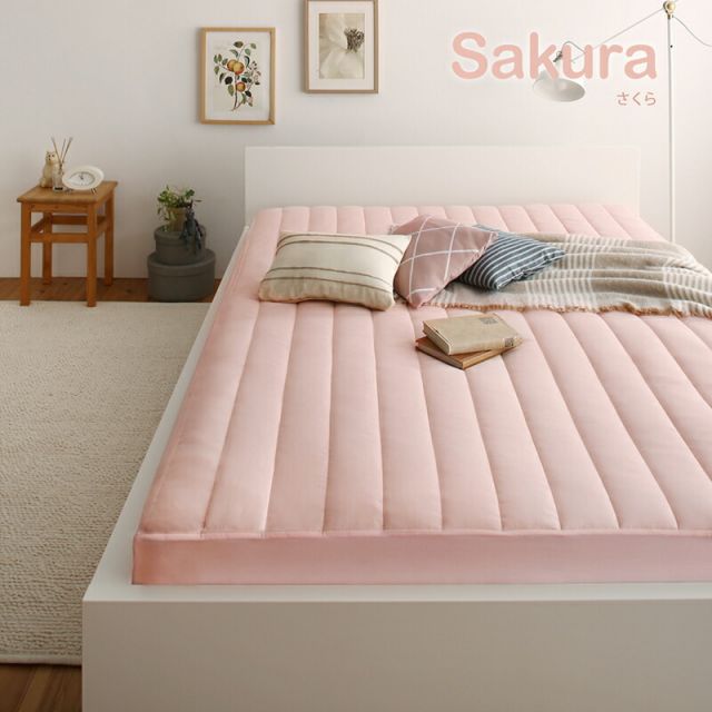 スーパSALE10倍＆4時間限定10％OFF MITAS寝具SELECT ボックスシーツ ふわふわ 敷きパッド 洗濯 寝具 ベット ベッド マットレス 足つきマットレス  綿混 洗い替え シーツ 10色から選べるパッド一体型ボックスシーツ 単品 セミダブル