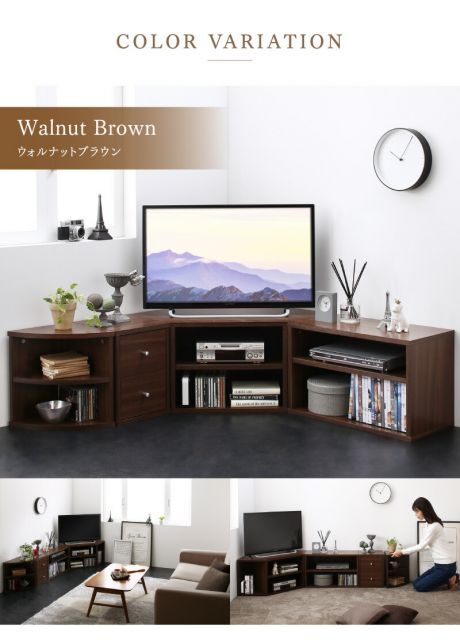 スーパSALE10倍＆4時間限定10％OFF テレビ台 ローボード コーナーテレビ台 コーナータイプTV台 32インチ 1人暮らし コーナー 収納 チェスト 引き出し４点セット