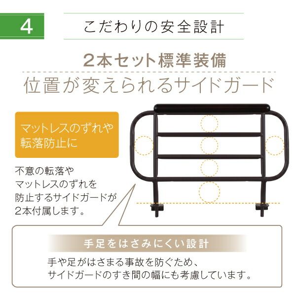 お客様組立 棚・照明・コンセント・引出し収納付き電動ベッド ベッドフレームのみ 2モーター シングル