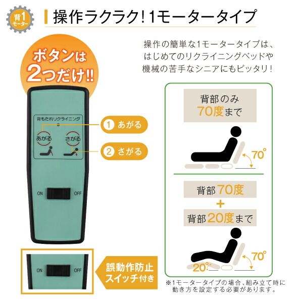 お客様組立 棚・照明・コンセント・引出し収納付き電動ベッド ベッドフレームのみ 2モーター シングル