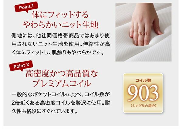 マラソン10倍中 棚 コンセント付き 引き出し 2杯 収納 ベッド プレミアムポケットコイルマットレス付き シングル