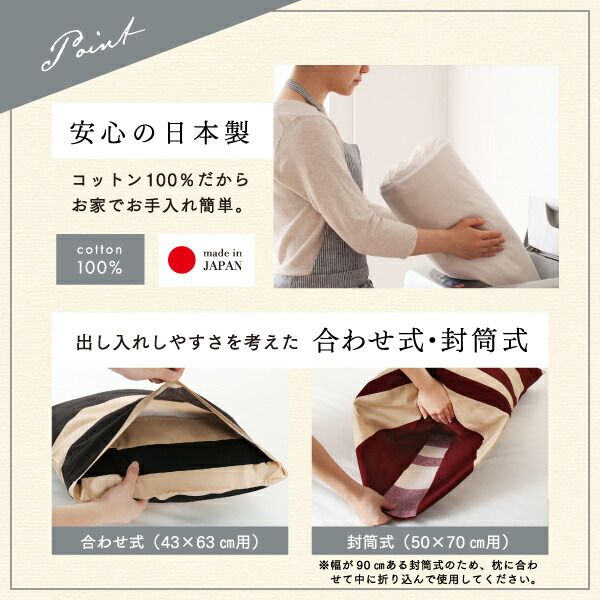 スーパSALE10倍＆4時間限定10％OFF MITAS寝具SELECT 日本製コットン100%枕カバー 単品 50×70用