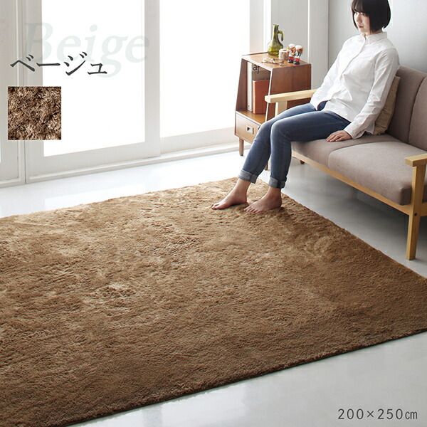 スーパSALE10倍＆4時間限定10％OFF ラグ 洗濯機で洗えるシャギーラグ 200×250cm