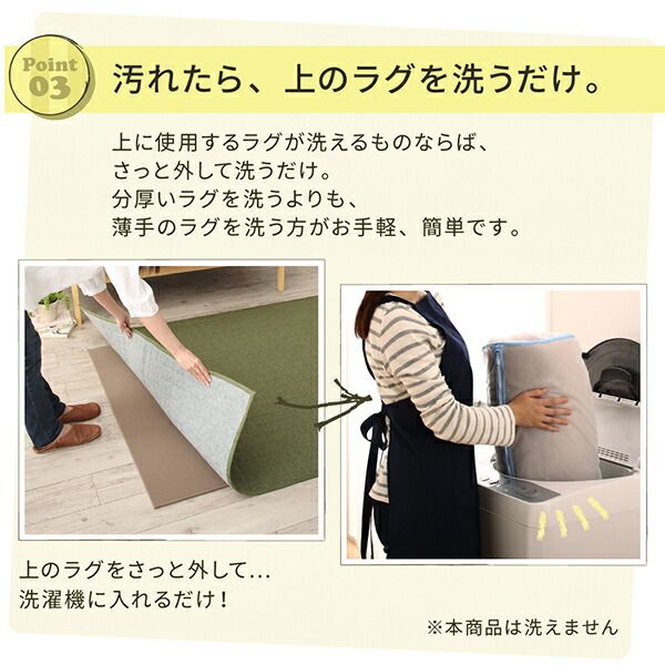 スーパSALE10倍＆4時間限定10％OFF ラグの下に敷くふかふかぴったり下敷きマット 170×270