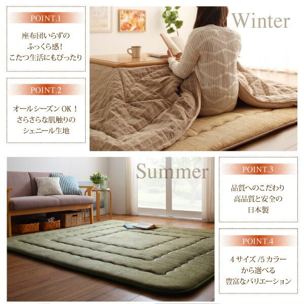 スーパSALE10倍＆4時間限定10％OFF ラグ 厚み40mmのふっくら厚敷きクッションラグ 130×190cm