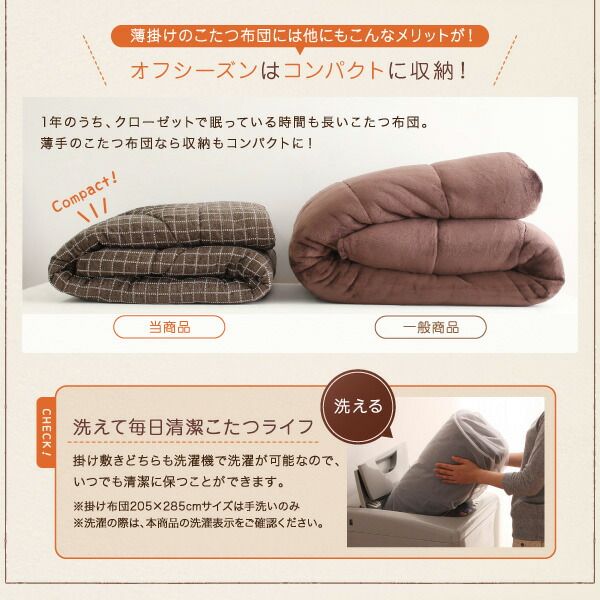 スーパSALE10倍＆4時間限定10％OFF こたつ布団セット 洗えるジャガード織ステッチデザインこたつ布団 掛布団&敷布団2点セット 掛け布団＋ラグ 5尺長方形(90×150cm)天板対応
