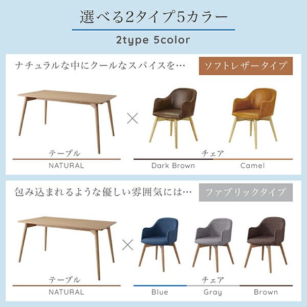スーパSALE10倍＆4時間限定10％OFF ダイニングセット（テーブル&チェア） まるみが優しい北欧デザインダイニング 4人 5点セット(テーブル+チェア4脚) ファブリックタイプ W150