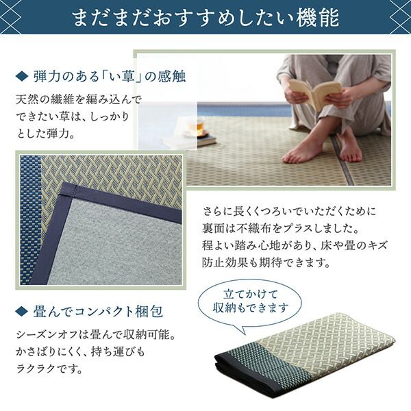 スーパSALE10倍＆4時間限定10％OFF 自然素材ラグ 斜め格子柄 モダンデザインい草ラグ 176×230cm