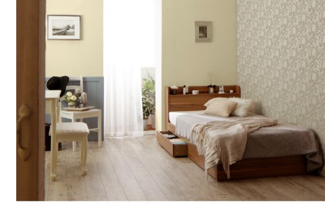 マラソン10倍中 ベッド ショート丈 ベッドフレーム マットレス付き 収納付き 木製 コンセント付き 収納ベッド コンパクト 引き出し付き ホワイト シャビー セミシングルベッド 薄型プレミアムボンネル付き