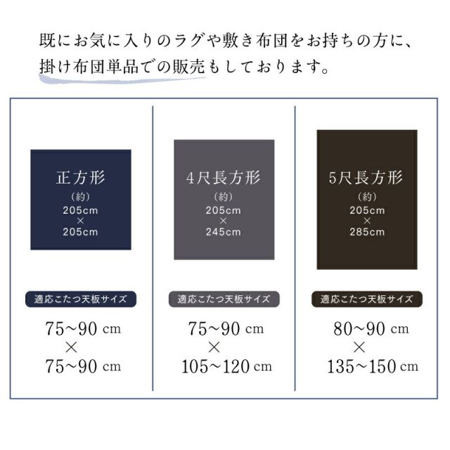 スーパSALE10倍＆4時間限定10％OFF 和モダンチェックこたつ布団 こたつ用掛け布団単品 5尺長方形(90×150cm)天板対応