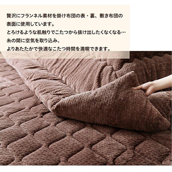 スーパSALE10倍＆4時間限定10％OFF こたつ こたつ布団 おしゃれ ニット風デザインこたつ布団 こたつ用掛け布団単品 長方形(75×105cm)天板対応