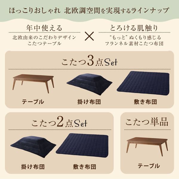 スーパSALE10倍＆4時間限定10％OFF こたつ こたつテーブル おしゃれ 北欧 デザインこたつ フラットヒーター こたつテーブル単品 長方形(75×105cm)